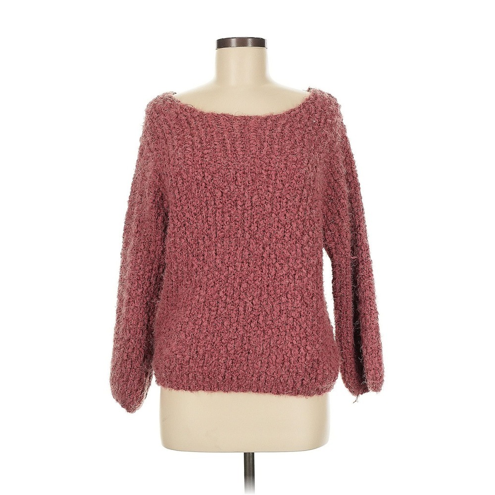 POL Mauve Bouclé Knit Pullover Sweater‎ Size M